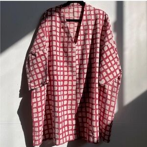 Happy French Gang Dress / Tunic Madder & Pink Check